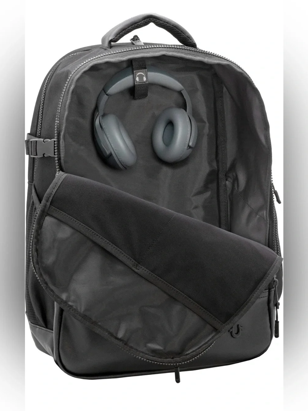NWT True Religion Hemi Style Black Nylon/Leather Travel Backpack